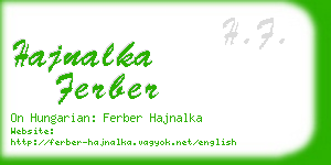 hajnalka ferber business card